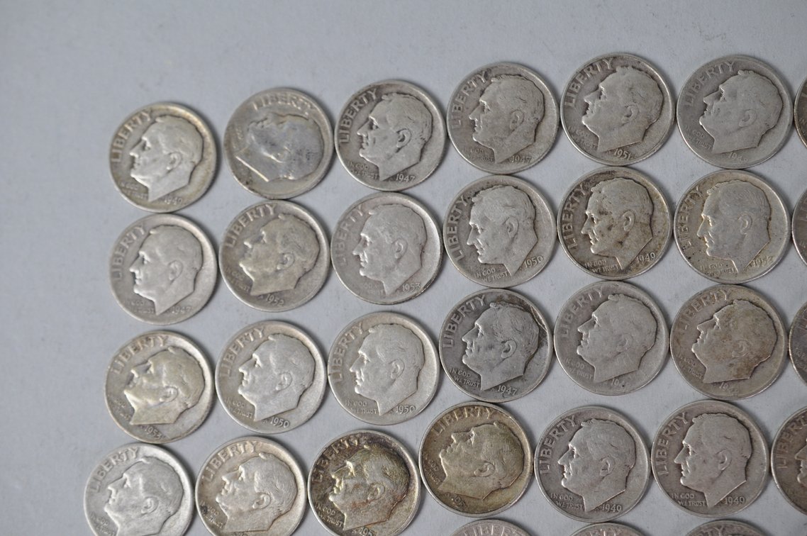 US Silver Dimes, photo 3 of 14