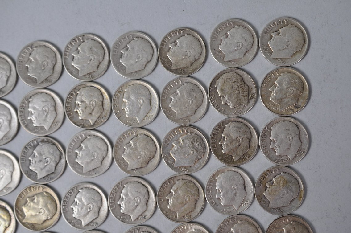 US Silver Dimes, photo 4 of 14