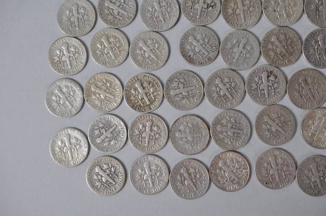US Silver Dimes, photo 12 of 14
