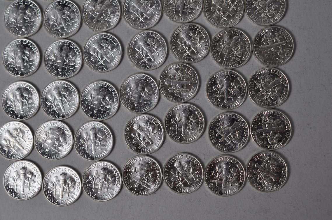 1964 US Silver Dimes, photo 15 of 15