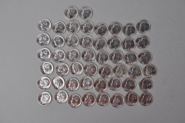 1962 US Silver Dimes