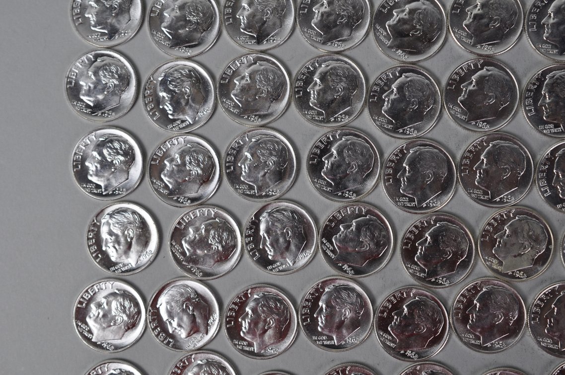 1962 US Silver Dimes, photo 4 of 13