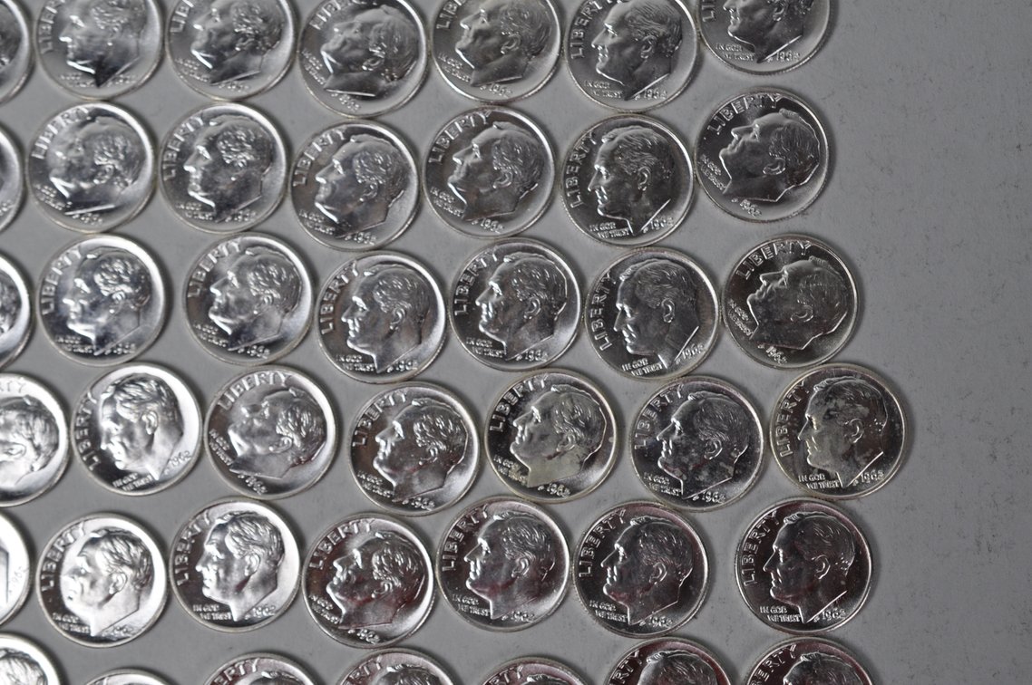 1962 US Silver Dimes, photo 5 of 13