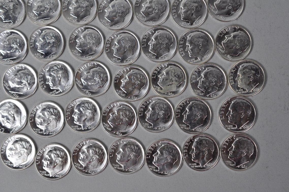 1962 US Silver Dimes, photo 7 of 13