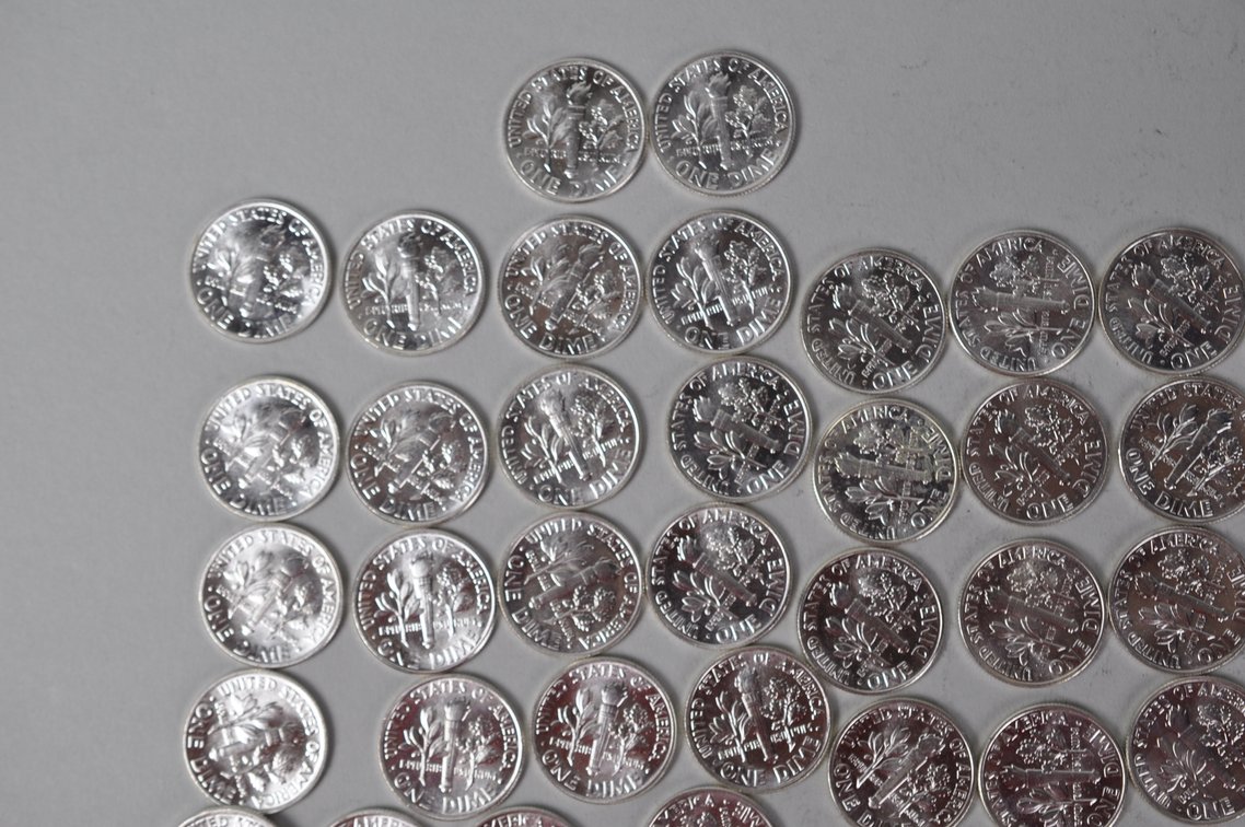 1962 US Silver Dimes, photo 9 of 13