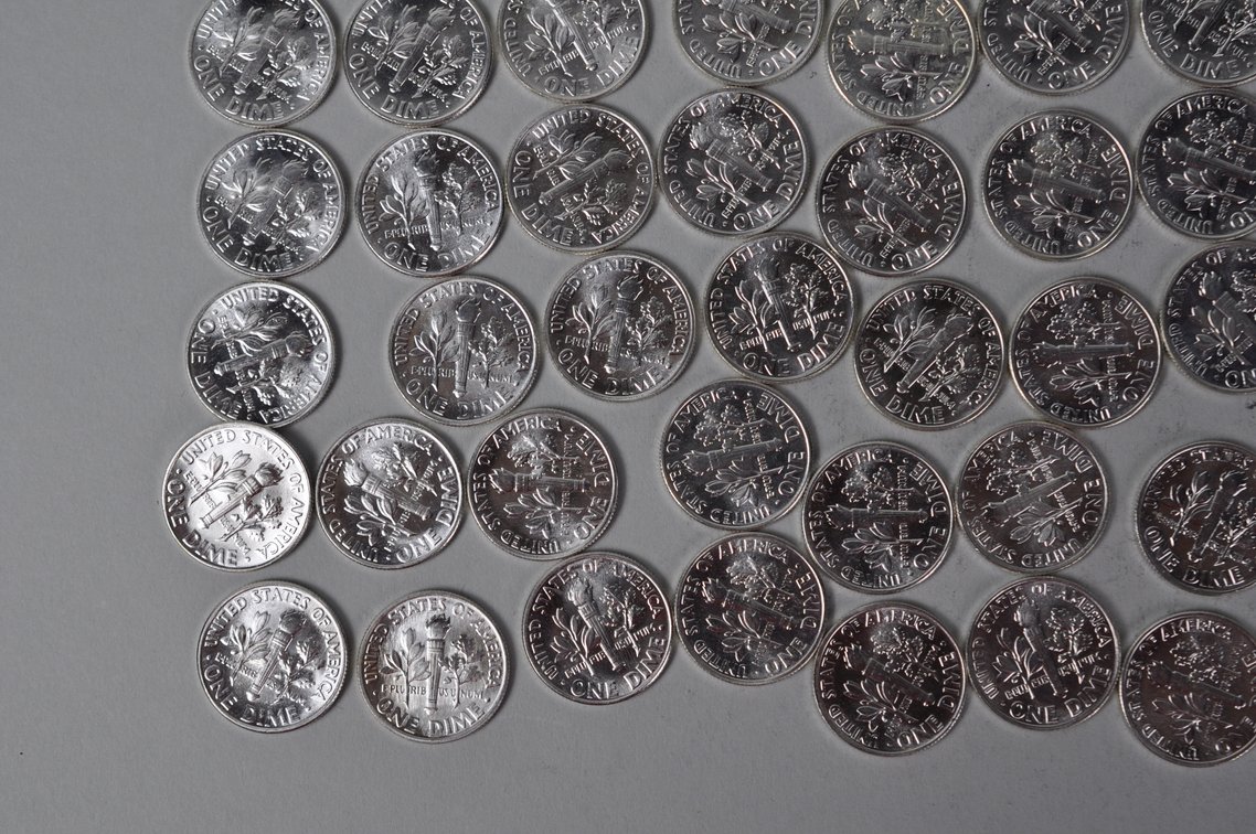 1962 US Silver Dimes, photo 11 of 13