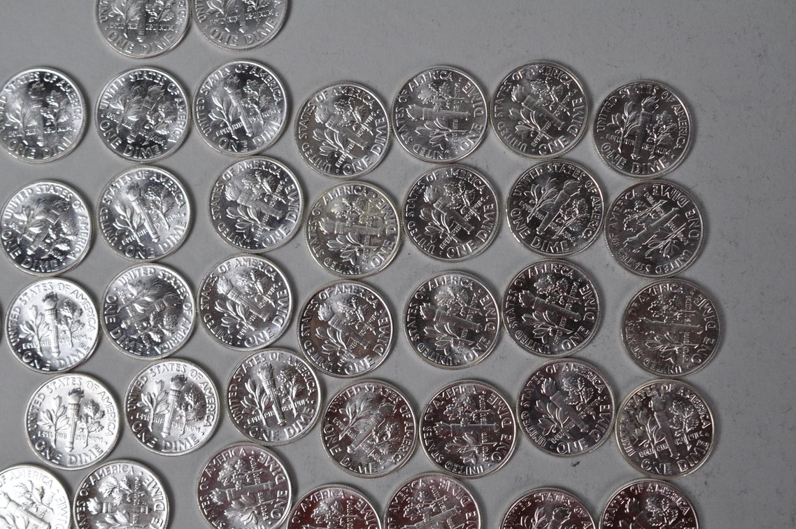 1962 US Silver Dimes, photo 10 of 13
