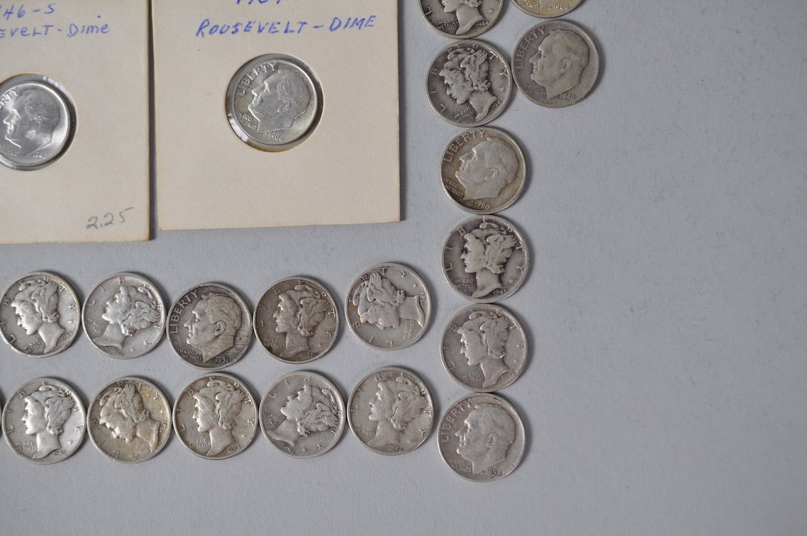 US Silver Dimes, photo 9 of 17