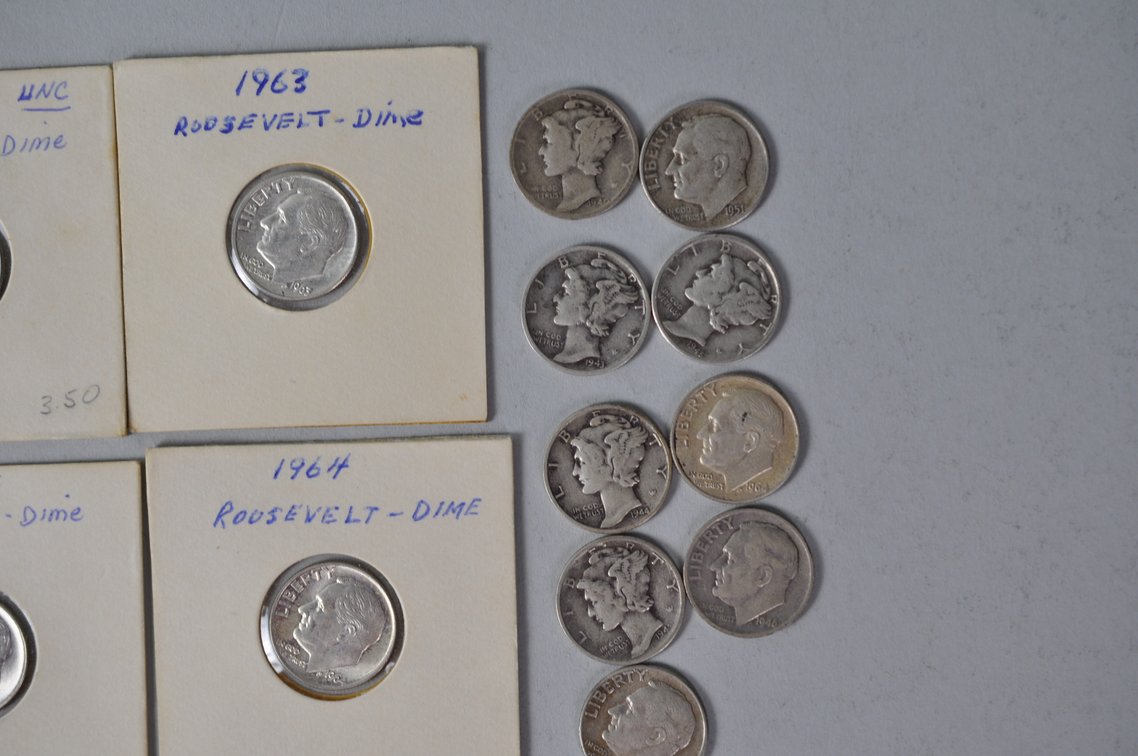 US Silver Dimes, photo 4 of 17
