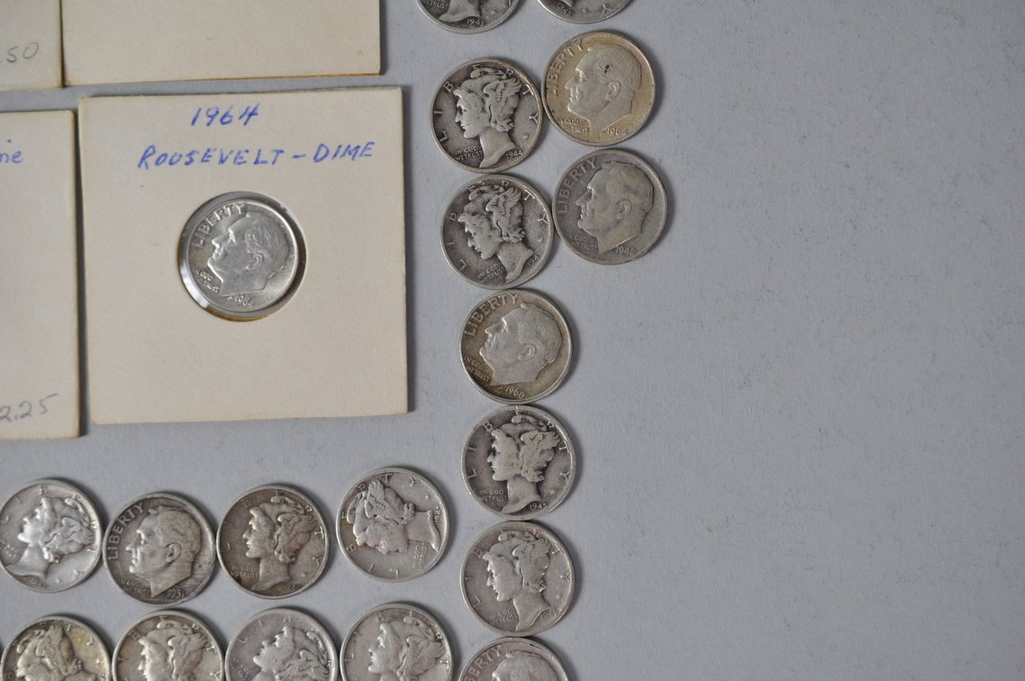 US Silver Dimes, photo 5 of 17