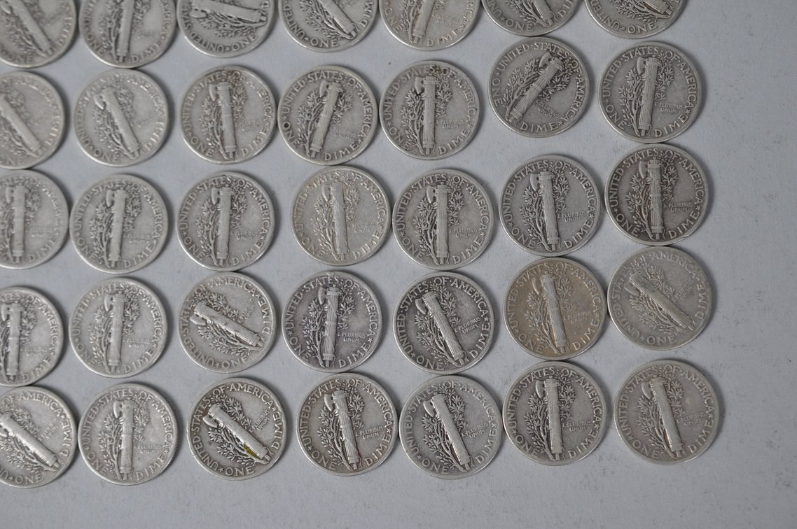 1944 US Silver Dimes, photo 12 of 13