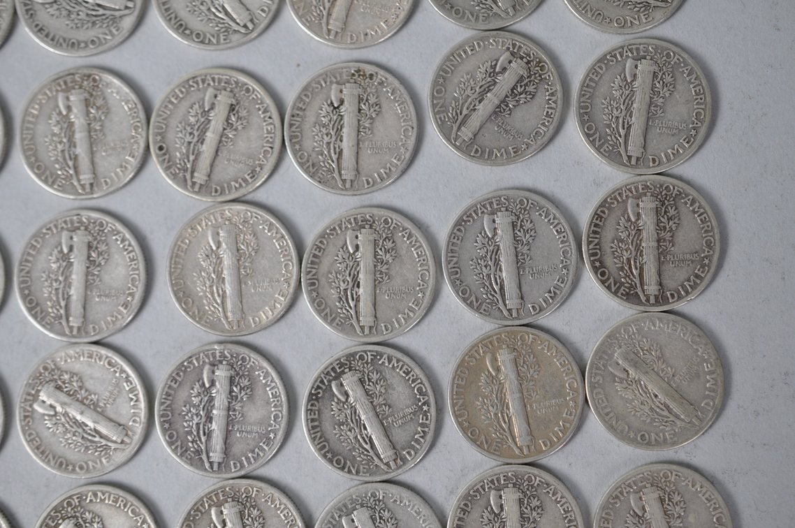 1944 US Silver Dimes, photo 13 of 13