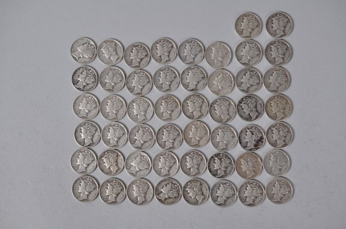 1944 US Silver Dimes