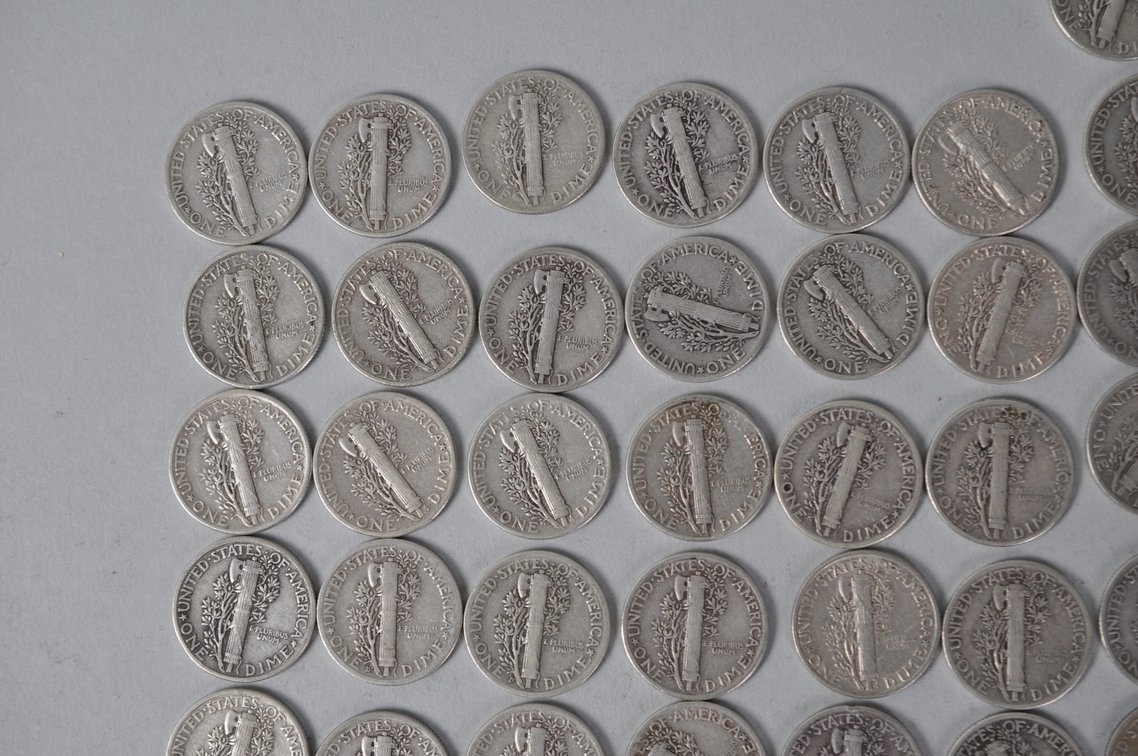 1944 US Silver Dimes, photo 8 of 13