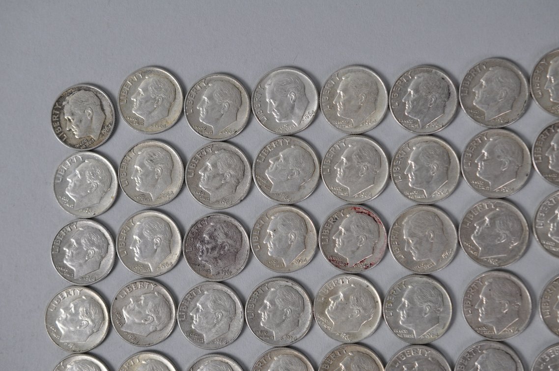 US Silver Dimes, photo 2 of 13