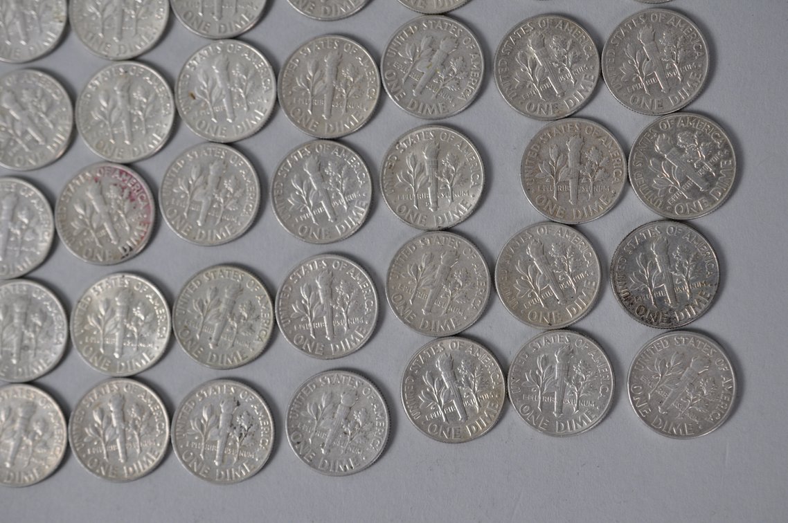 US Silver Dimes, photo 12 of 13