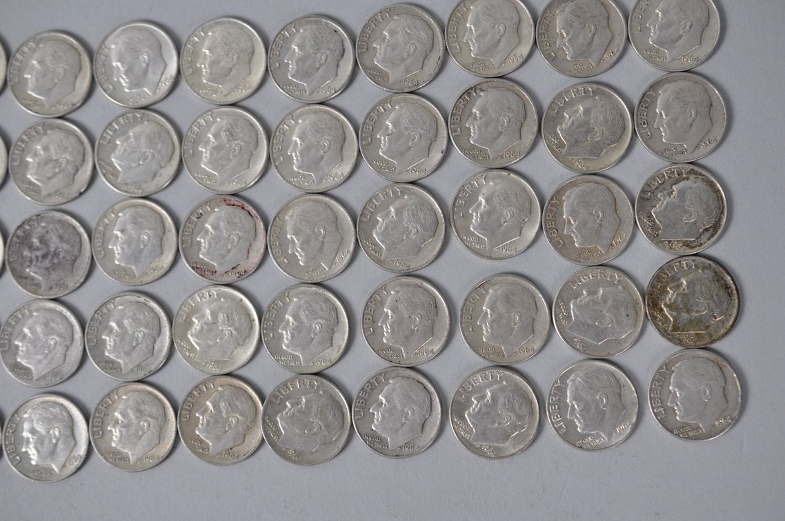 US Silver Dimes, photo 5 of 13