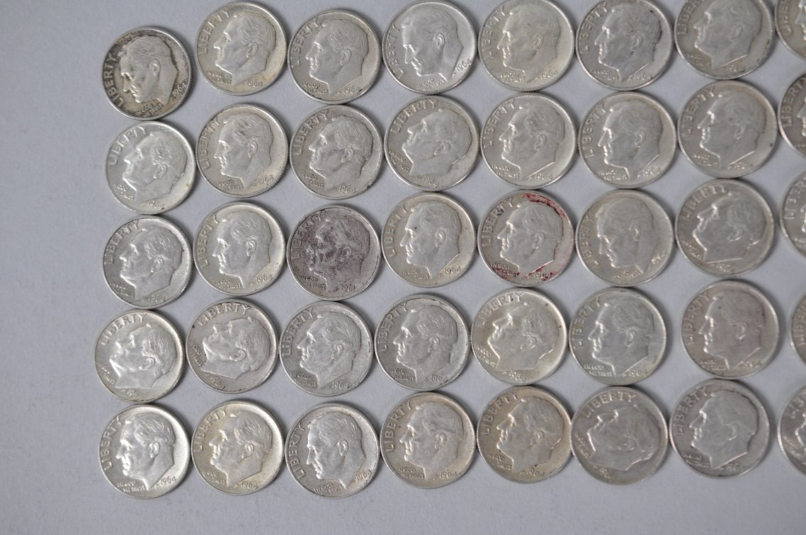 US Silver Dimes, photo 4 of 13