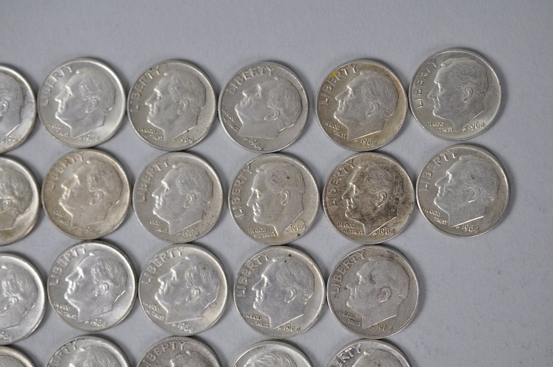 US Silver Dimes, photo 4 of 12