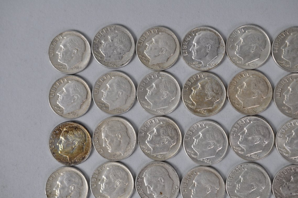 US Silver Dimes, photo 2 of 12