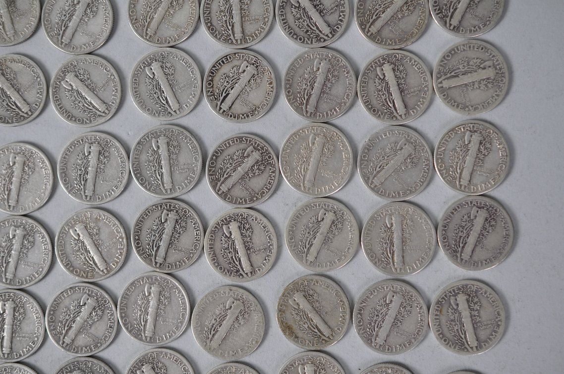 US Silver Dimes, photo 13 of 15