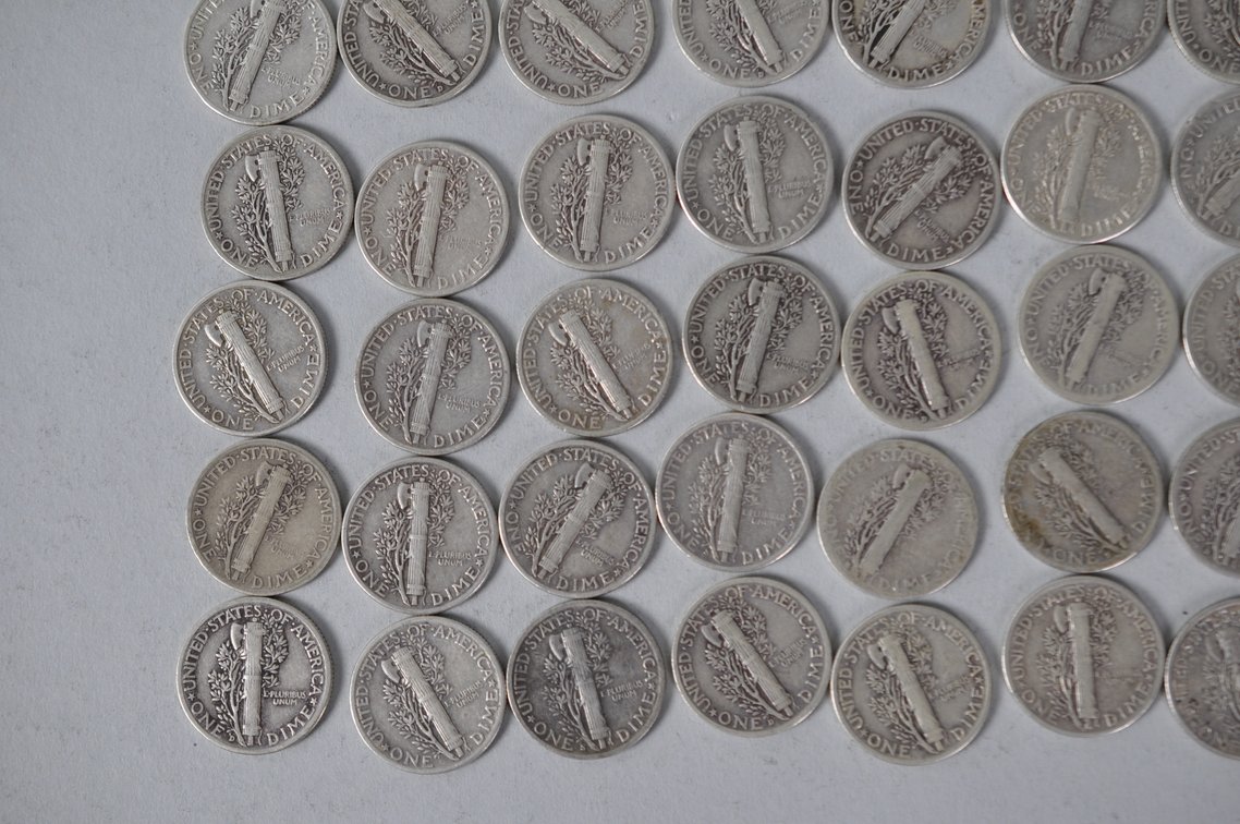 US Silver Dimes, photo 14 of 15