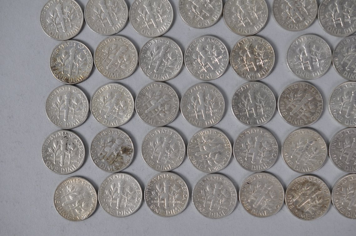 US Silver Dimes, photo 10 of 12
