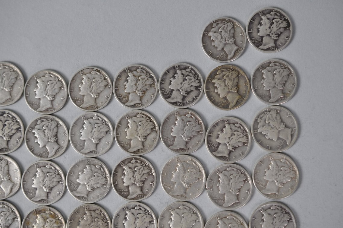 US Silver Dimes, photo 3 of 15