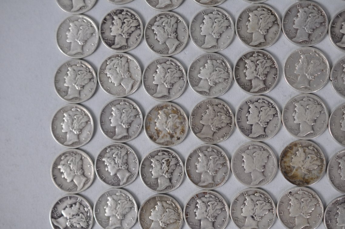 US Silver Dimes, photo 4 of 15