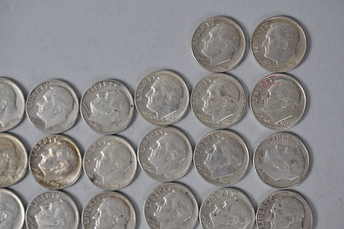 US Silver Dimes, photo 4 of 12