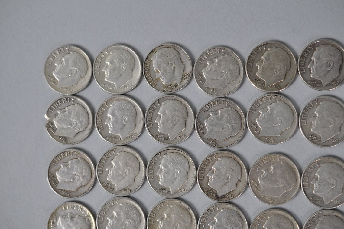 US Silver Dimes, photo 2 of 11
