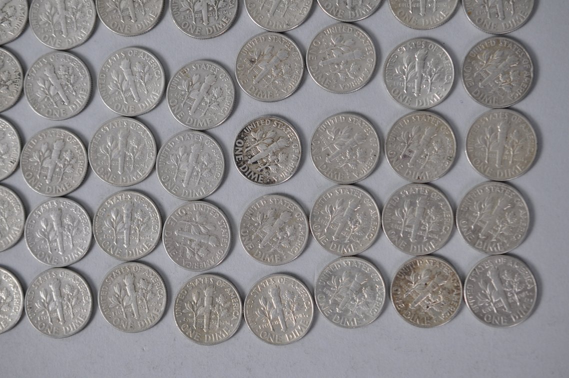 US Silver Dimes, photo 11 of 11