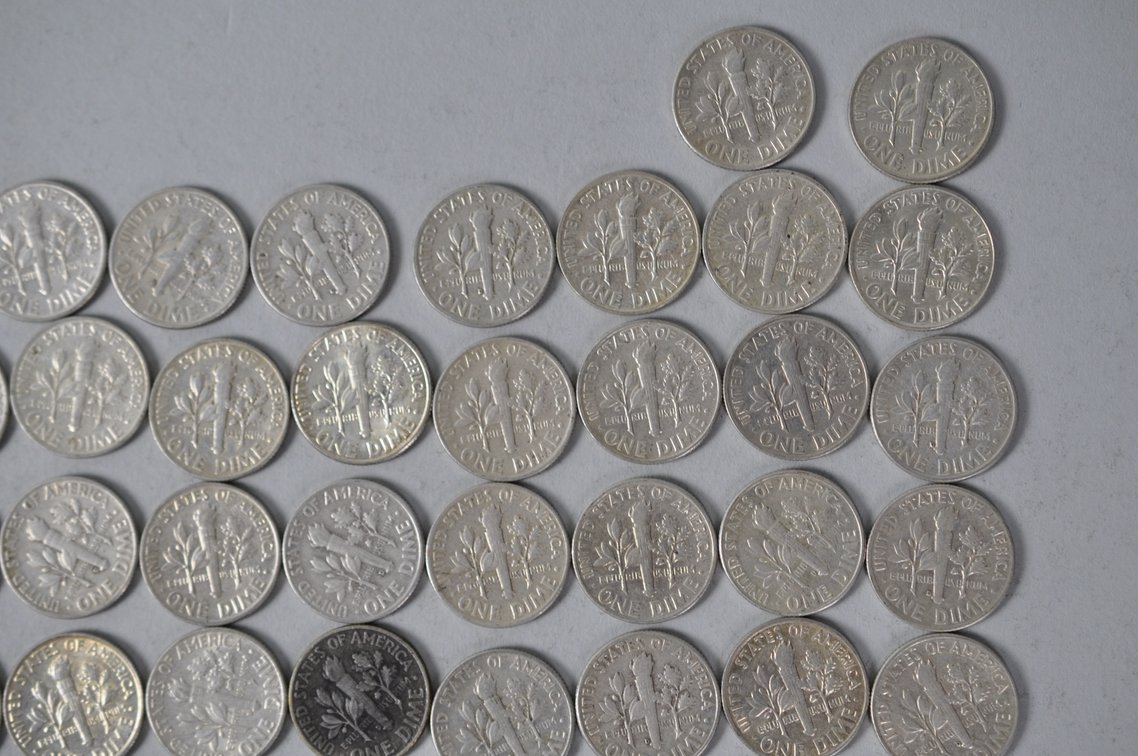 US Silver Dimes, photo 10 of 12