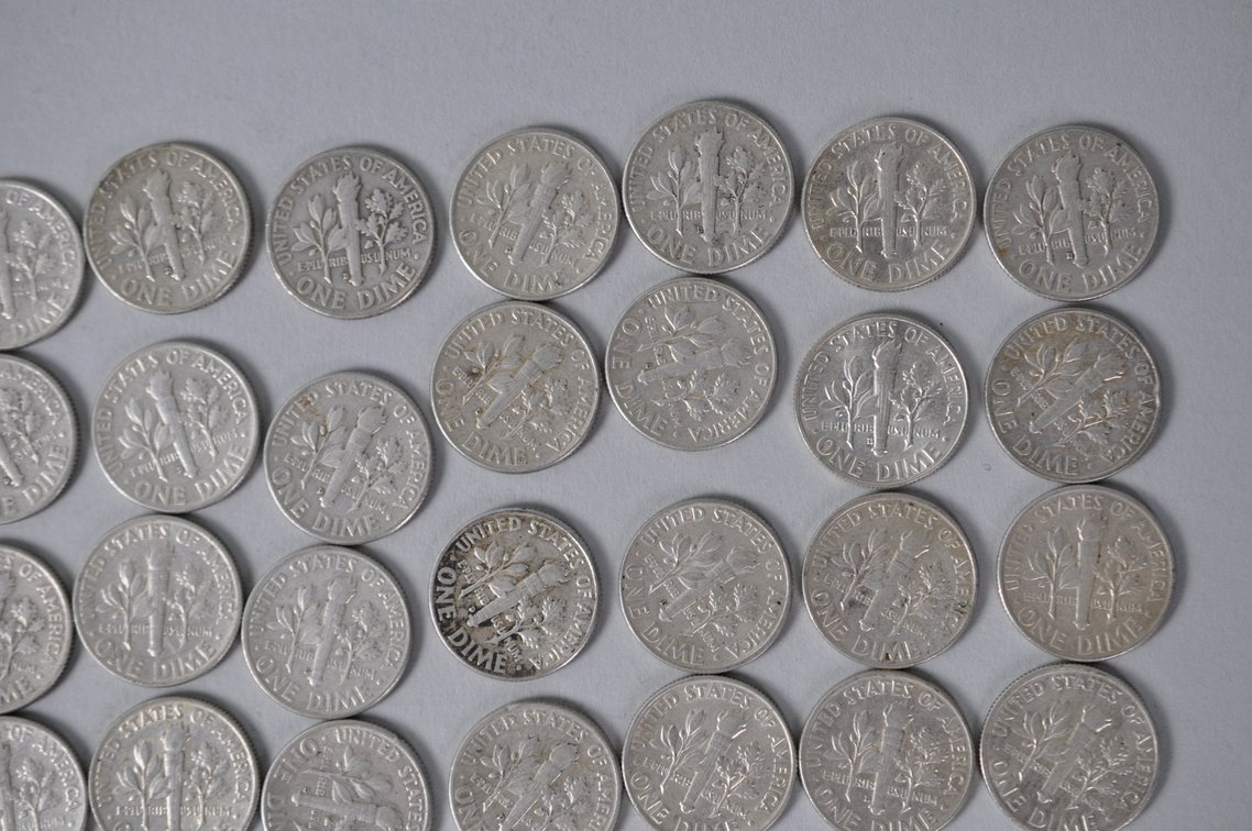 US Silver Dimes, photo 9 of 11
