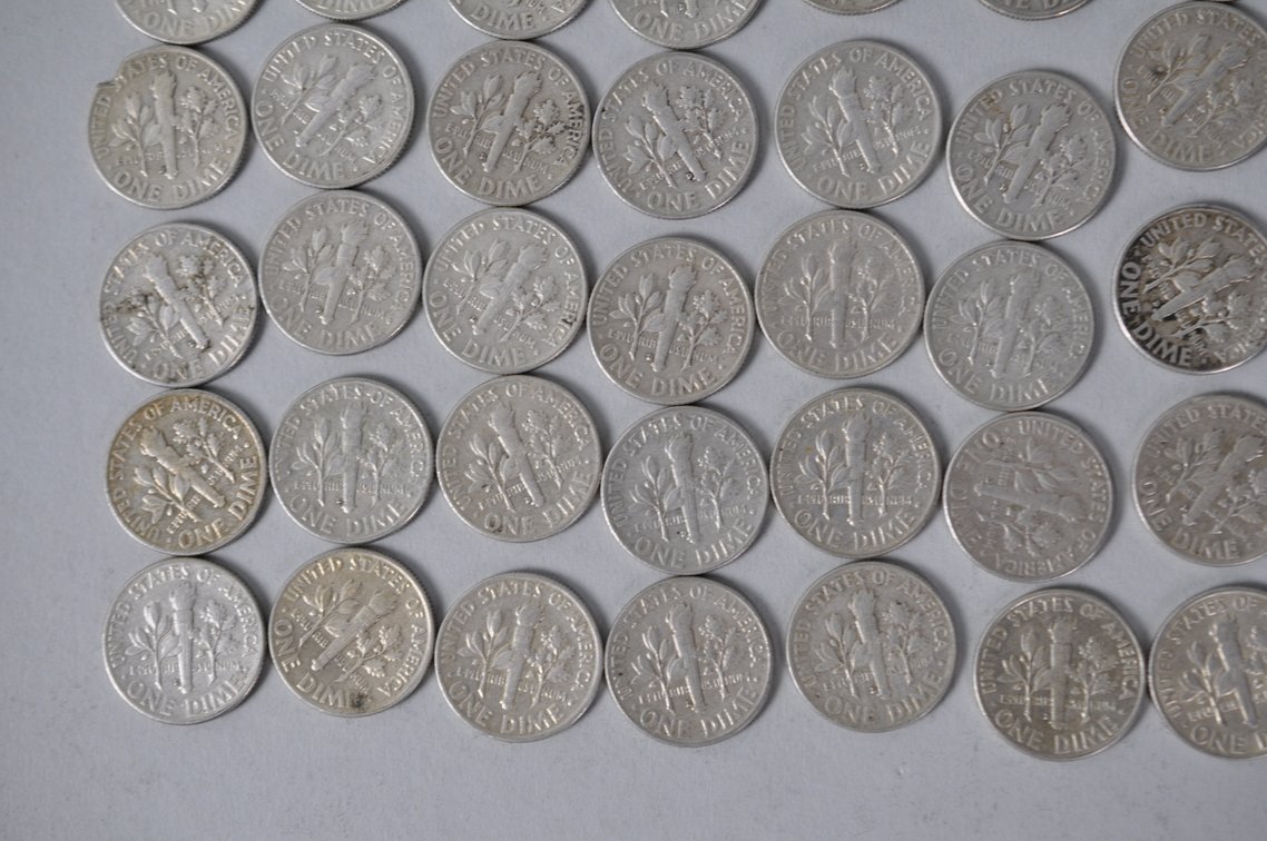 US Silver Dimes, photo 10 of 11