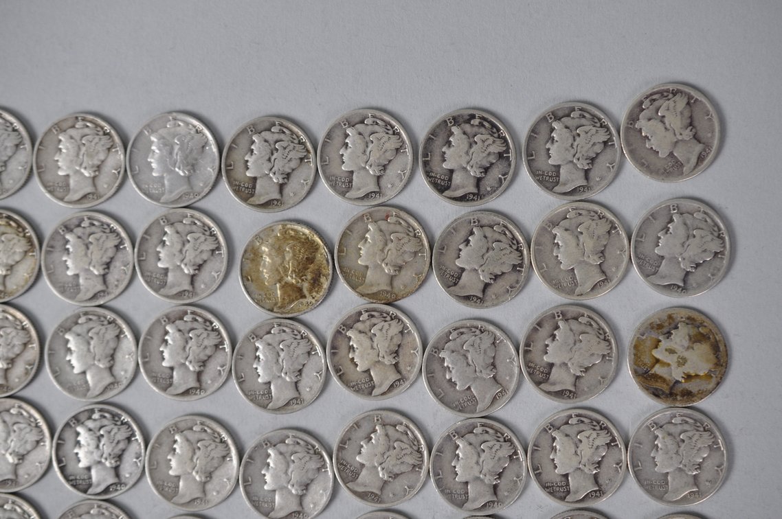 US Silver Dimes, photo 3 of 12