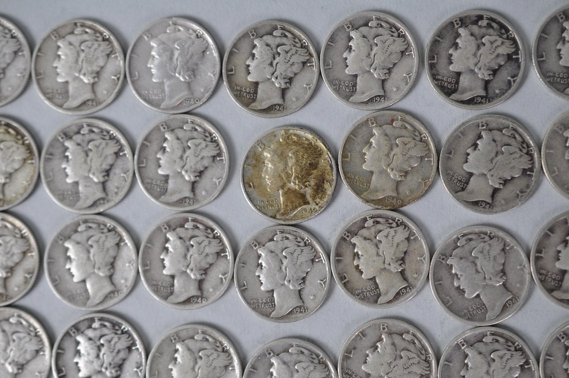 US Silver Dimes, photo 4 of 12