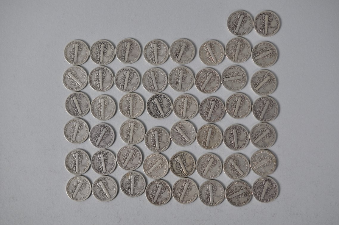1942 US Silver Dimes, photo 6 of 10