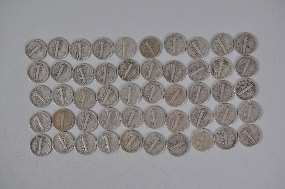 1945 US Silver Dimes, photo 6 of 11