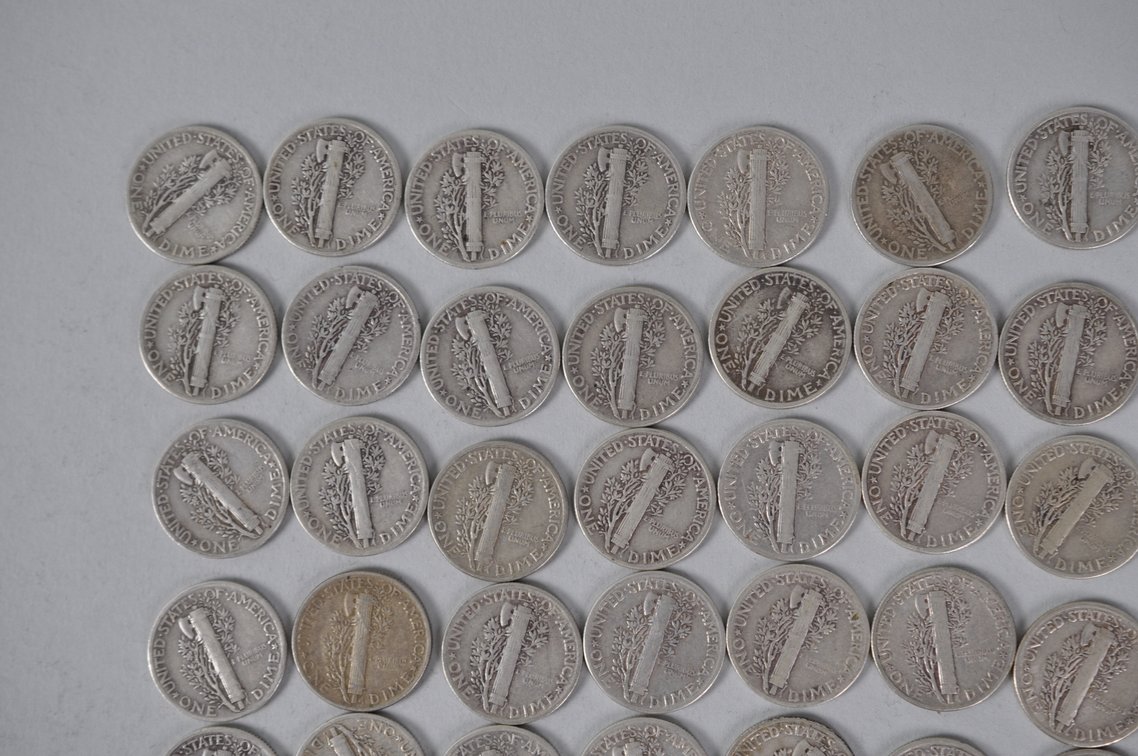 1945 US Silver Dimes, photo 7 of 11