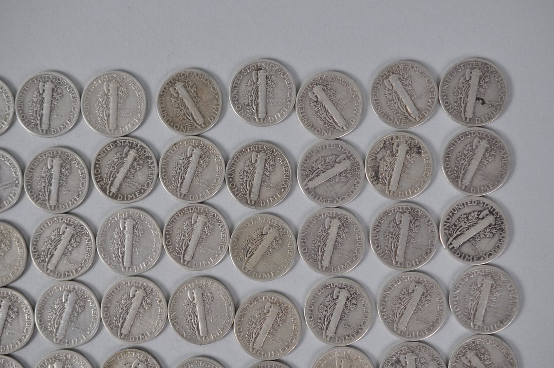 1945 US Silver Dimes, photo 8 of 11