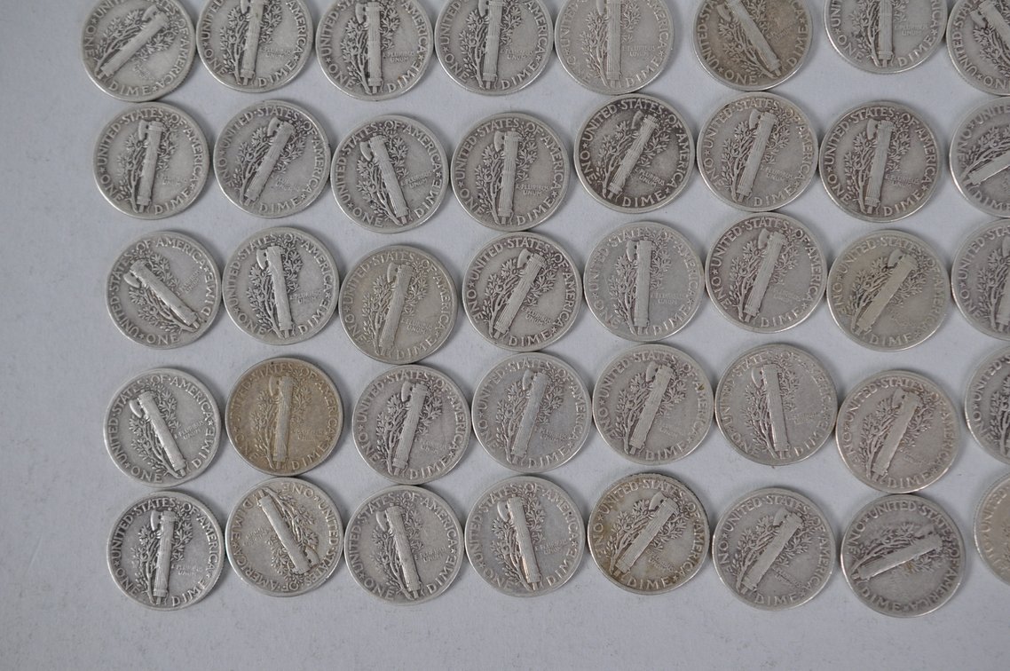 1945 US Silver Dimes, photo 9 of 11