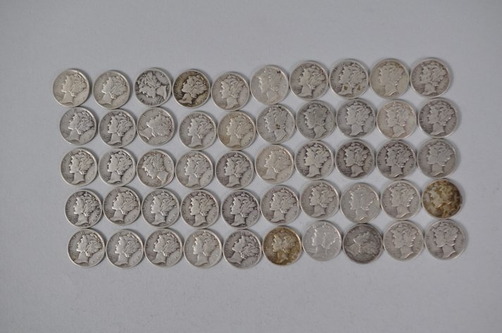 1941 US Silver Dimes
