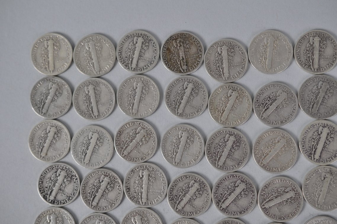 1941 US Silver Dimes, photo 8 of 11