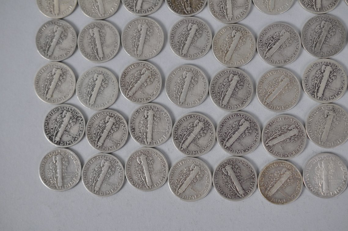 1941 US Silver Dimes, photo 9 of 11
