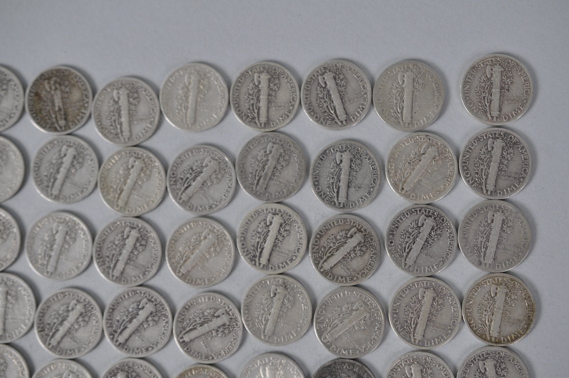 1941 US Silver Dimes, photo 10 of 11