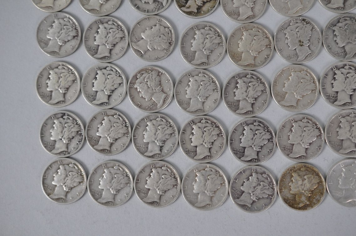 1941 US Silver Dimes, photo 4 of 11