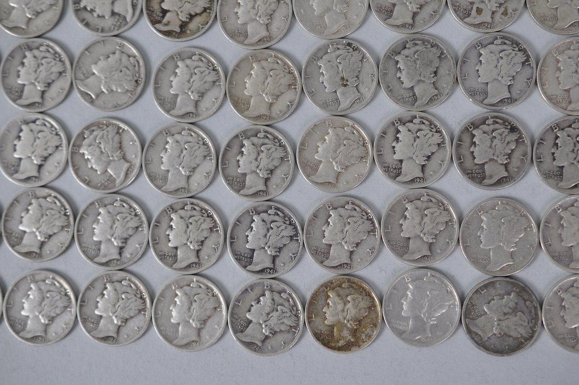 1941 US Silver Dimes, photo 5 of 11