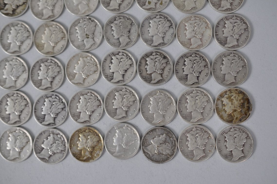 1941 US Silver Dimes, photo 6 of 11