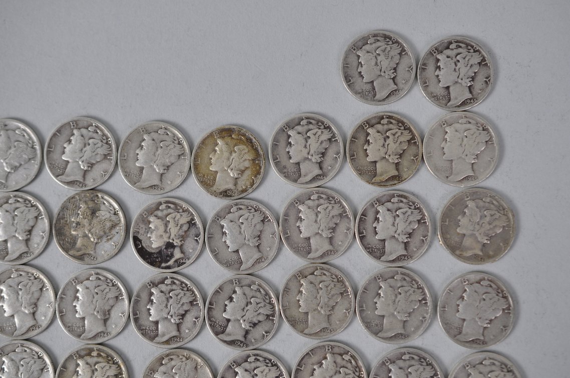 US Silver Dimes, photo 3 of 13